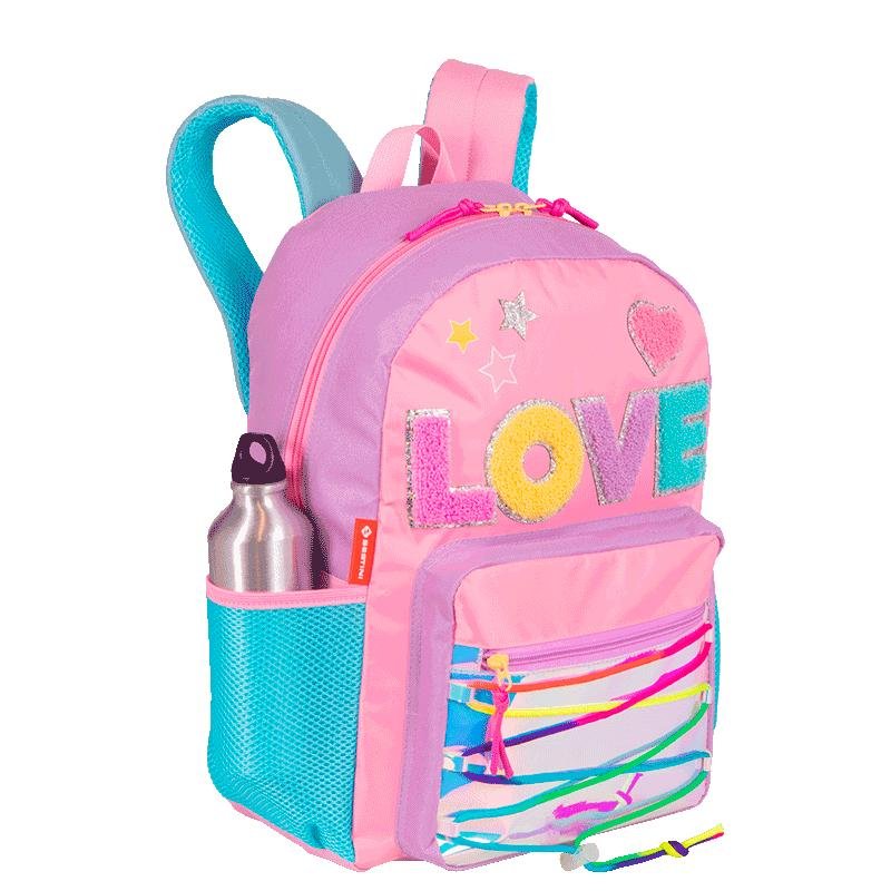 Mochila Grande Sestini Colors Girls - Colorido Rosa 5