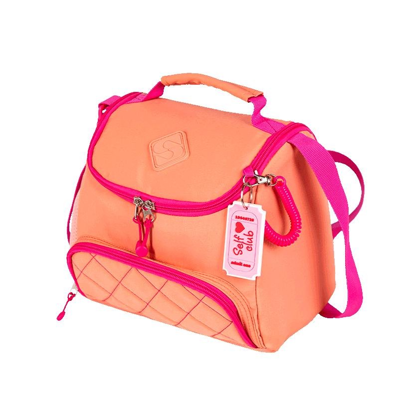 Lancheira com Bolso Frontal Sestini Lover Laranja - Pêssego Laranja 3