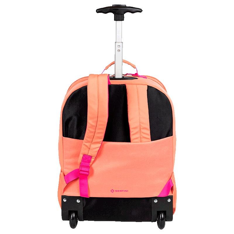 Mochila Carrinho 2 Compartimentos Sestini Lover Laranja - Pêssego Laranja 4
