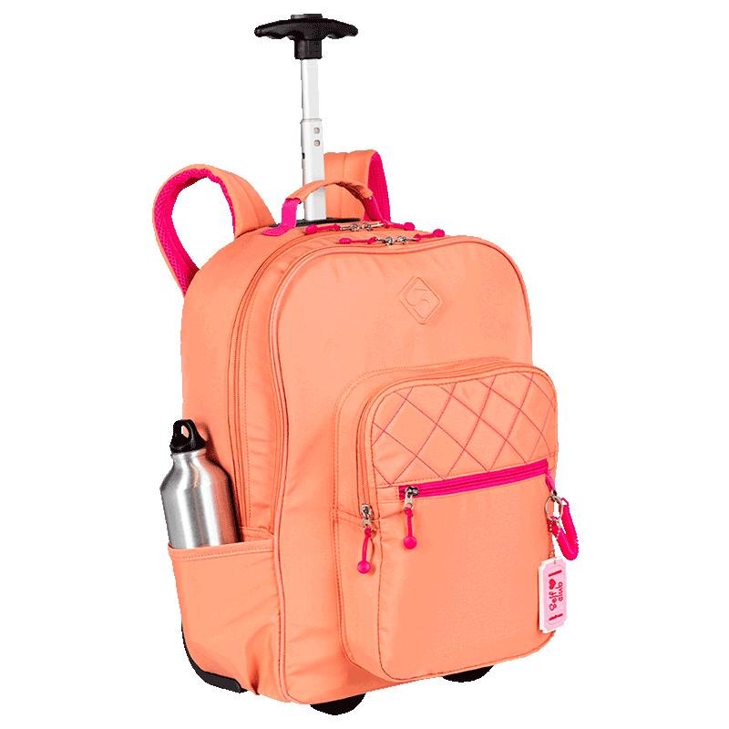 Mochila Carrinho 2 Compartimentos Sestini Lover Laranja - Pêssego Laranja 6