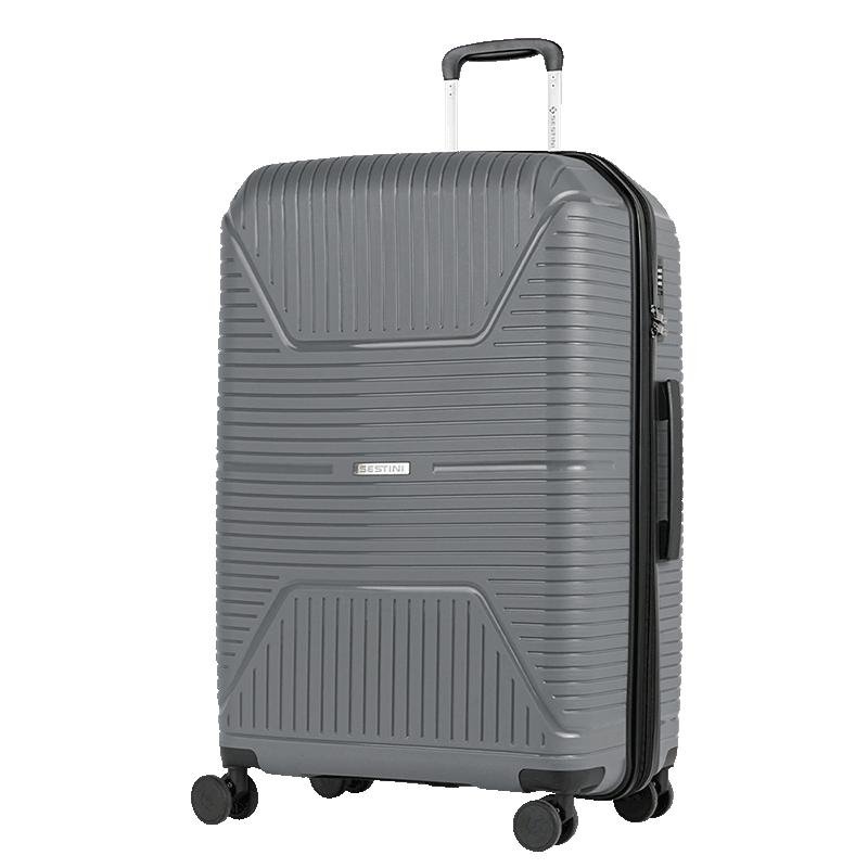Mala de Viagem Grande com Rodas 360° PP Prime - Cinza Oceânico Cinza 3