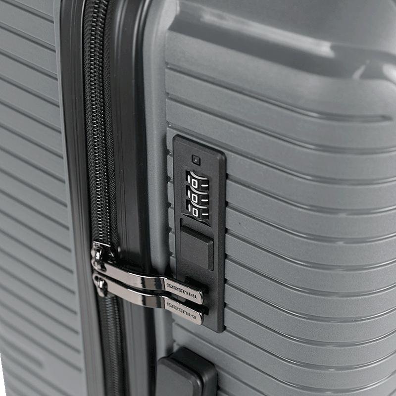 Mala de Viagem Grande com Rodas 360° PP Prime - Cinza Oceânico Cinza 9