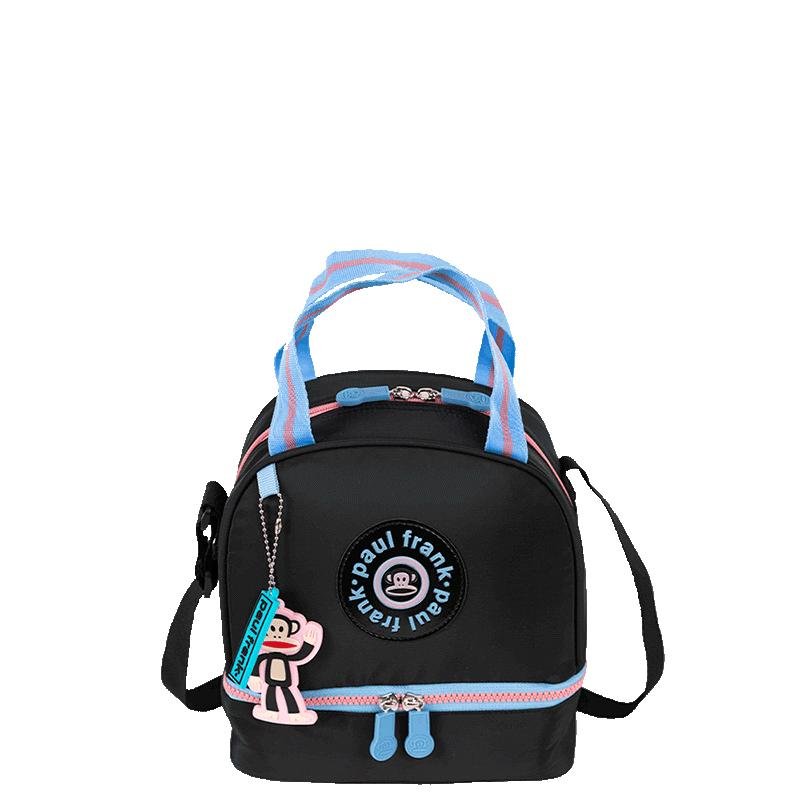 Lancheira 2 Compartimentos Paul Frank Fun - Preto e Rosa