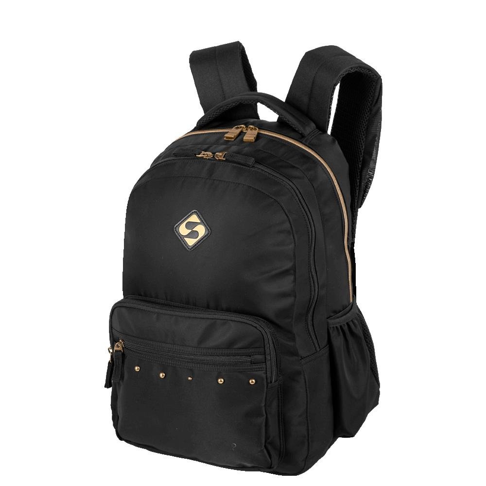 Mochila  2 Compartimentos Sestini College 4 - Nailon Neogold Preto 3