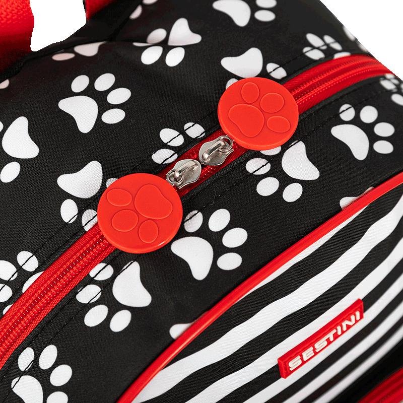 Mochila Média Sestini Kids Panda 4 - Colorido Preto 6