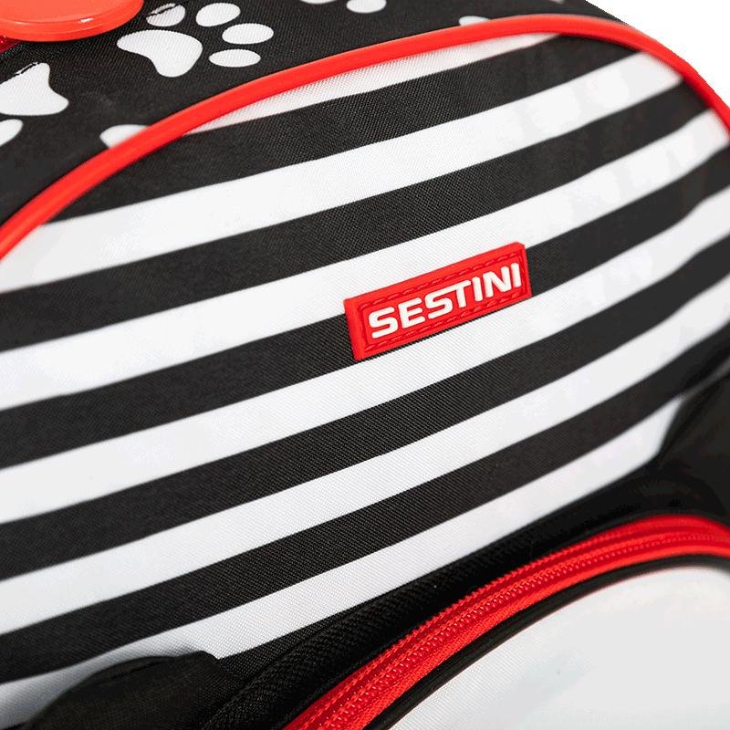 Mochila Média Sestini Kids Panda 4 - Colorido Preto 7