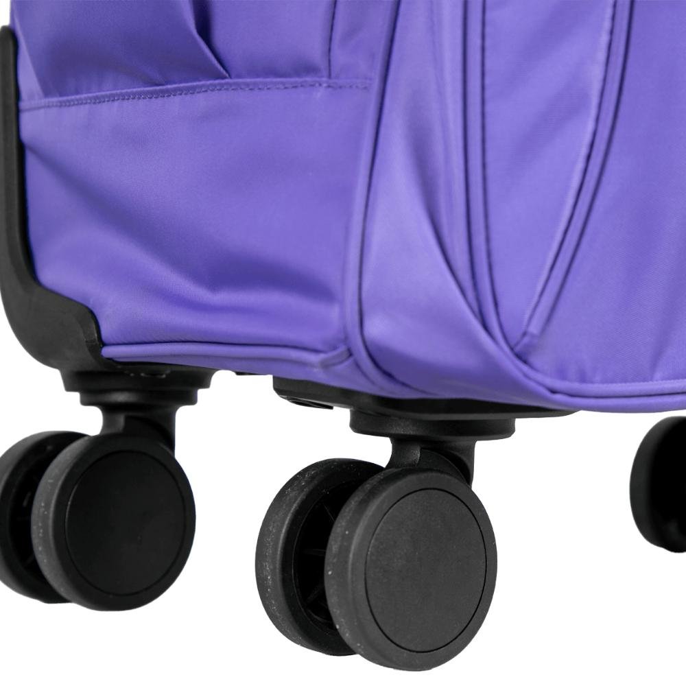 Mochila Carrinho 4 Rodas Duplas Paul Frank Fun - Lilás Roxo 11