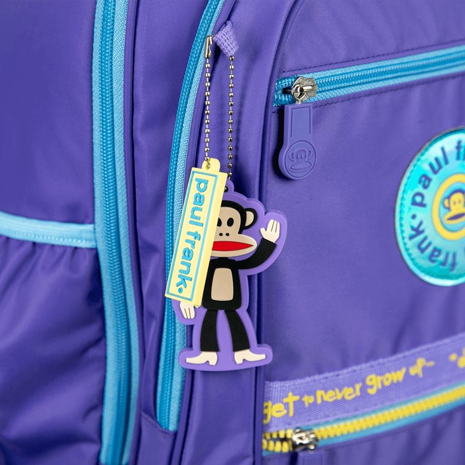 Mochila Carrinho 4 Rodas Duplas Paul Frank Fun - Lilás Roxo 5