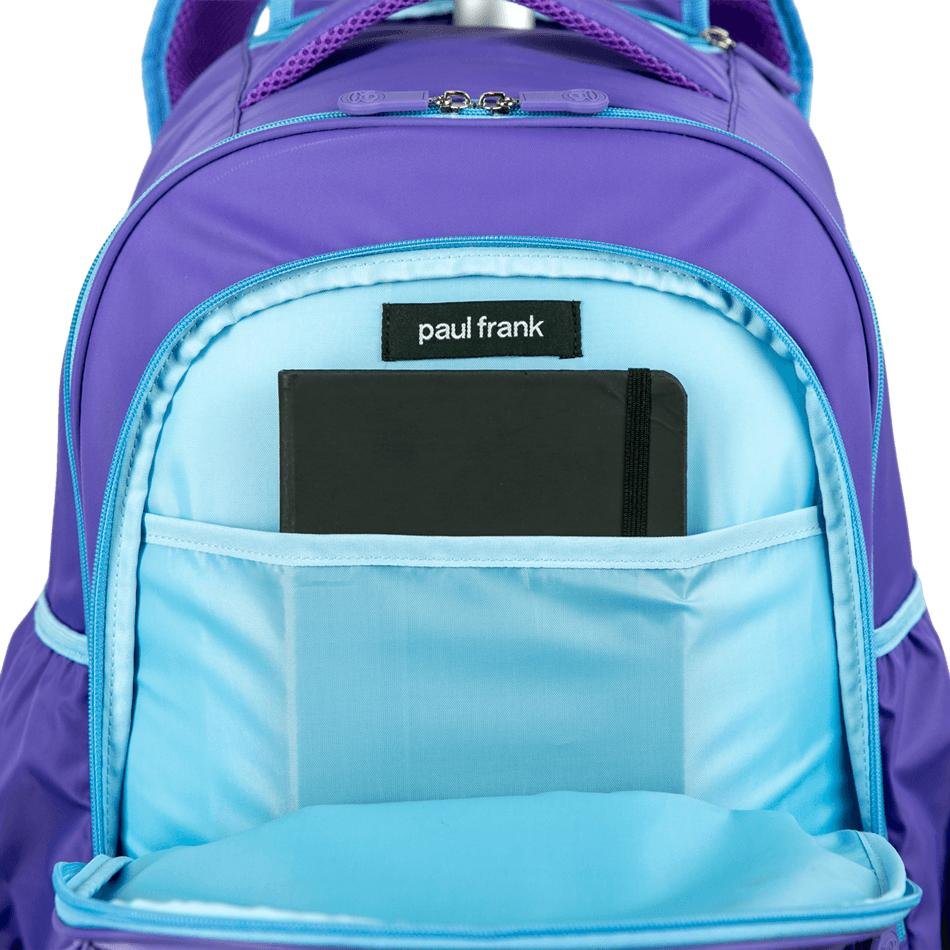 Mochila Carrinho 4 Rodas Duplas Paul Frank Fun - Lilás Roxo 6