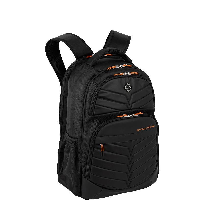 Mochila Grande 2 Compartimentos Notebook Sestini Evolution - Black Fire Preto 2