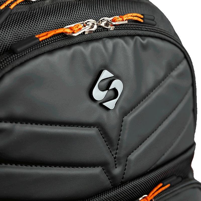 Mochila Grande 2 Compartimentos Notebook Sestini Evolution - Black Fire Preto 14