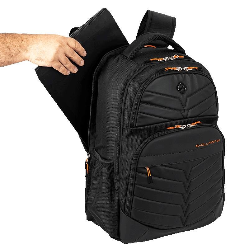 Mochila Grande 2 Compartimentos Notebook Sestini Evolution - Black Fire Preto 6