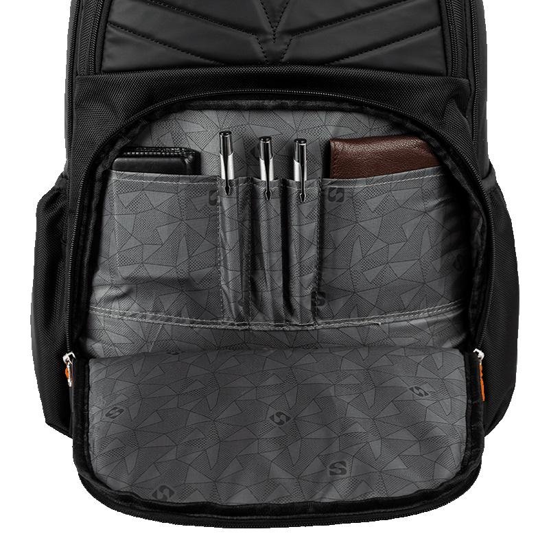 Mochila Grande 2 Compartimentos Notebook Sestini Evolution - Black Fire Preto 7
