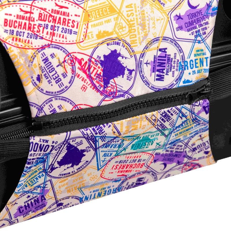 Capa Protetora de Mala Pequena - Stamps Multicores 5