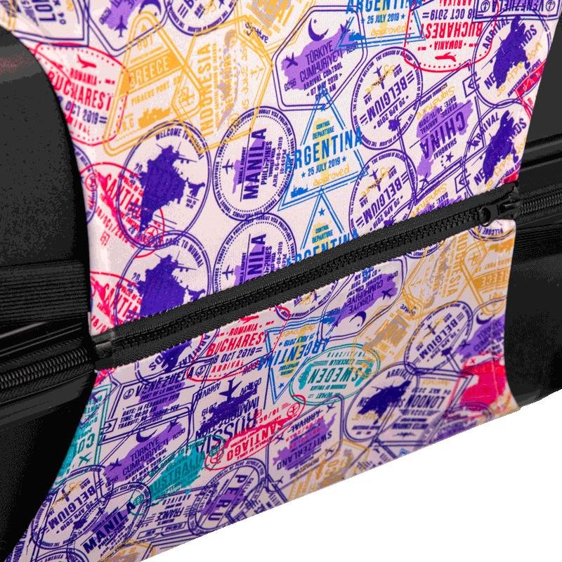 Capa Protetora de Mala Grande - Stamps Multicores 5