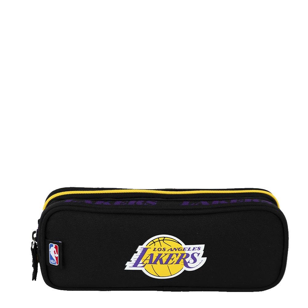 Estojo 2 Compartimentos Nba Legend - Lakers Preto