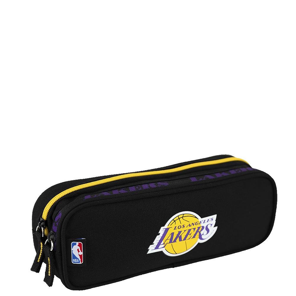 Estojo 2 Compartimentos Nba Legend - Lakers Preto Preto 2