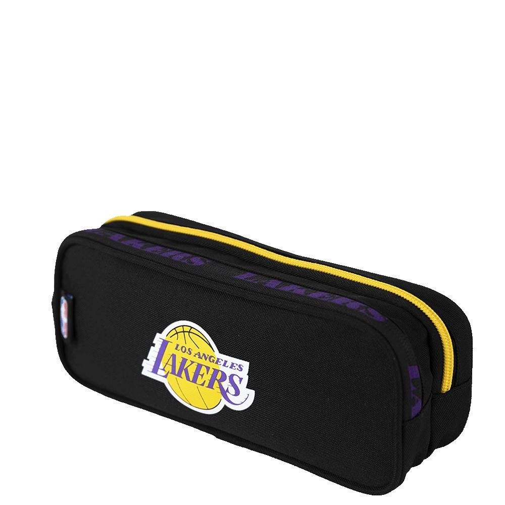 Estojo 2 Compartimentos Nba Legend - Lakers Preto Preto 3