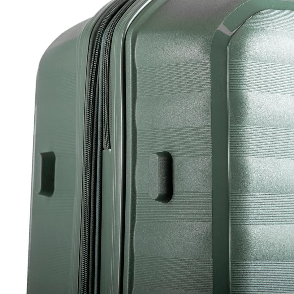 Mala de Viagem Média 23 kg Polipropileno com Rodas 360° PP Vetra - Verde Verde 9