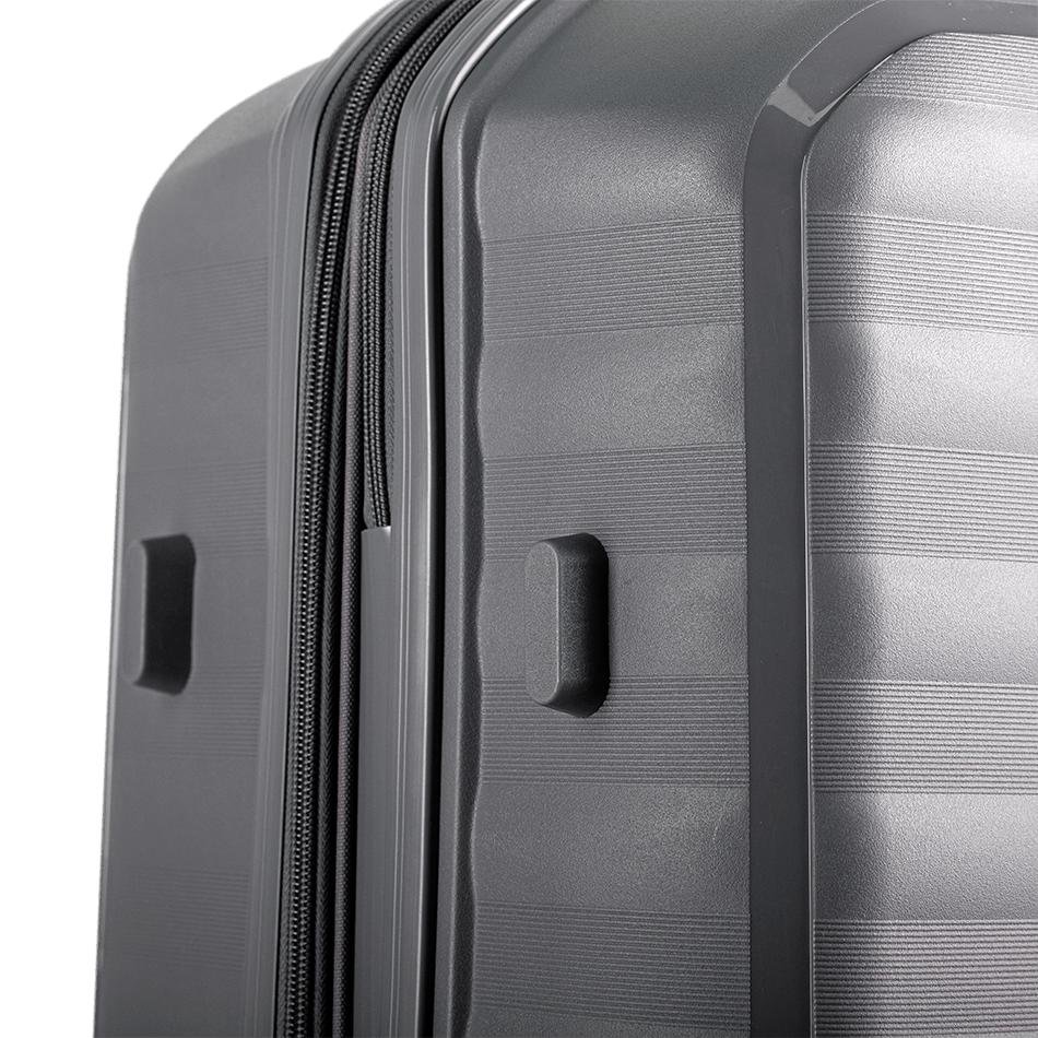 Mala de Viagem Média com Rodas 360º PP Vetra - Grafite Cinza 8
