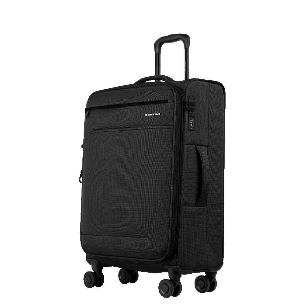 Mala de Viagem Média Rodas 360° Ultralight - Preto Preto 3