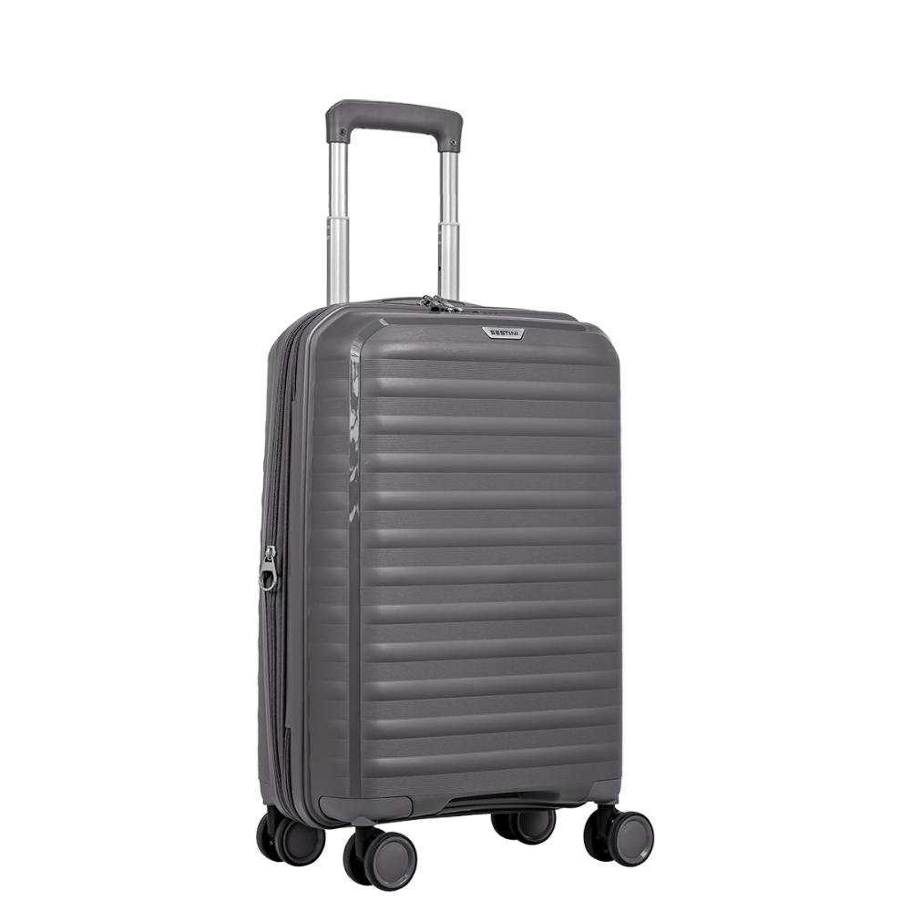 Mala de Viagem Bordo com Rodas 360º Vetra - Grafite Cinza 2
