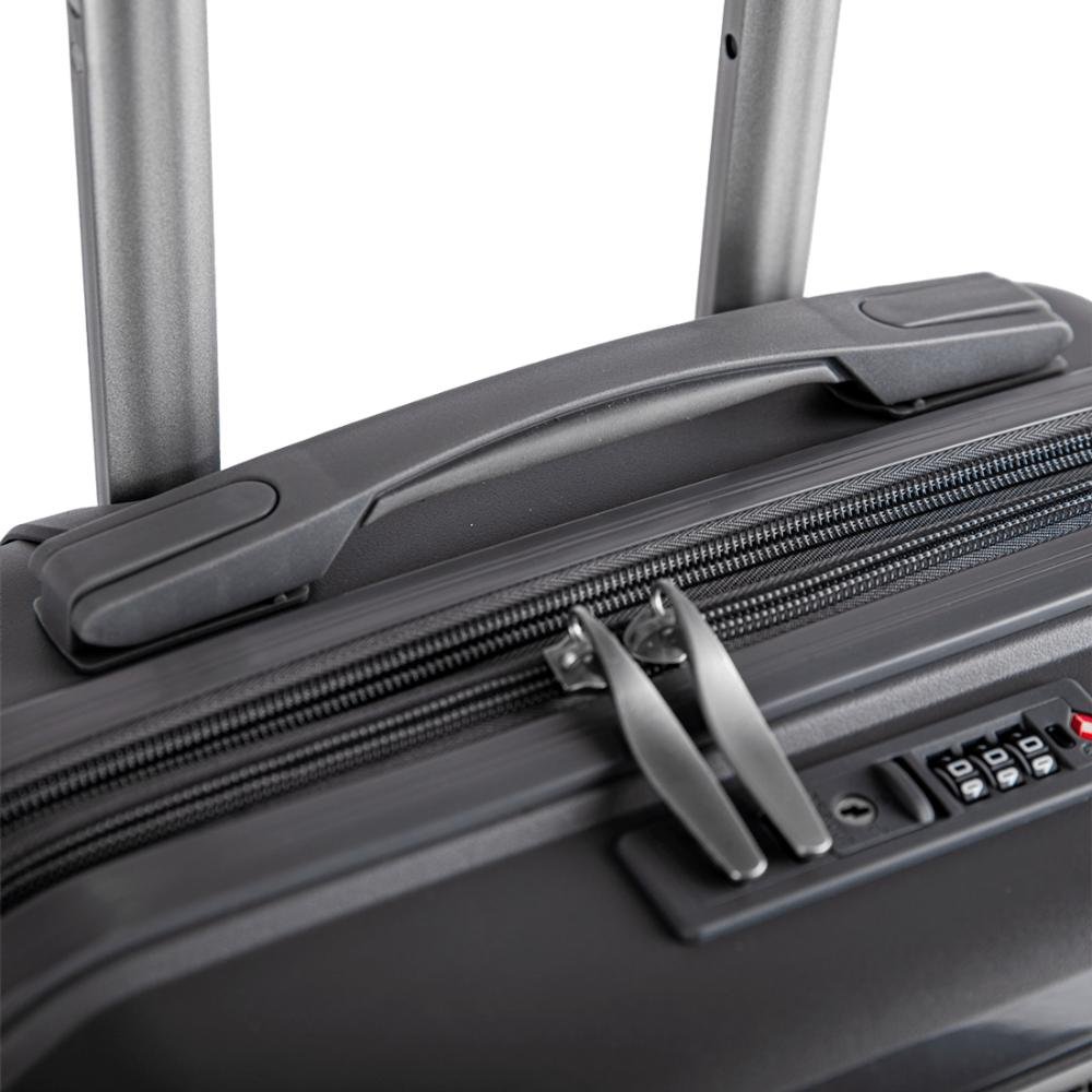 Mala de Viagem Bordo com Rodas 360º Vetra - Grafite Cinza 7