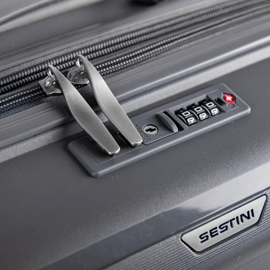 Mala de Viagem Bordo com Rodas 360º Vetra - Grafite Cinza 8