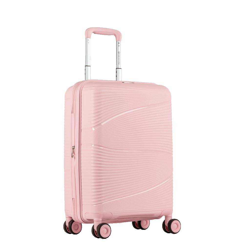 Mala de Viagem Bordo com Rodas 360º PP Joy - Rosa Rosa 2