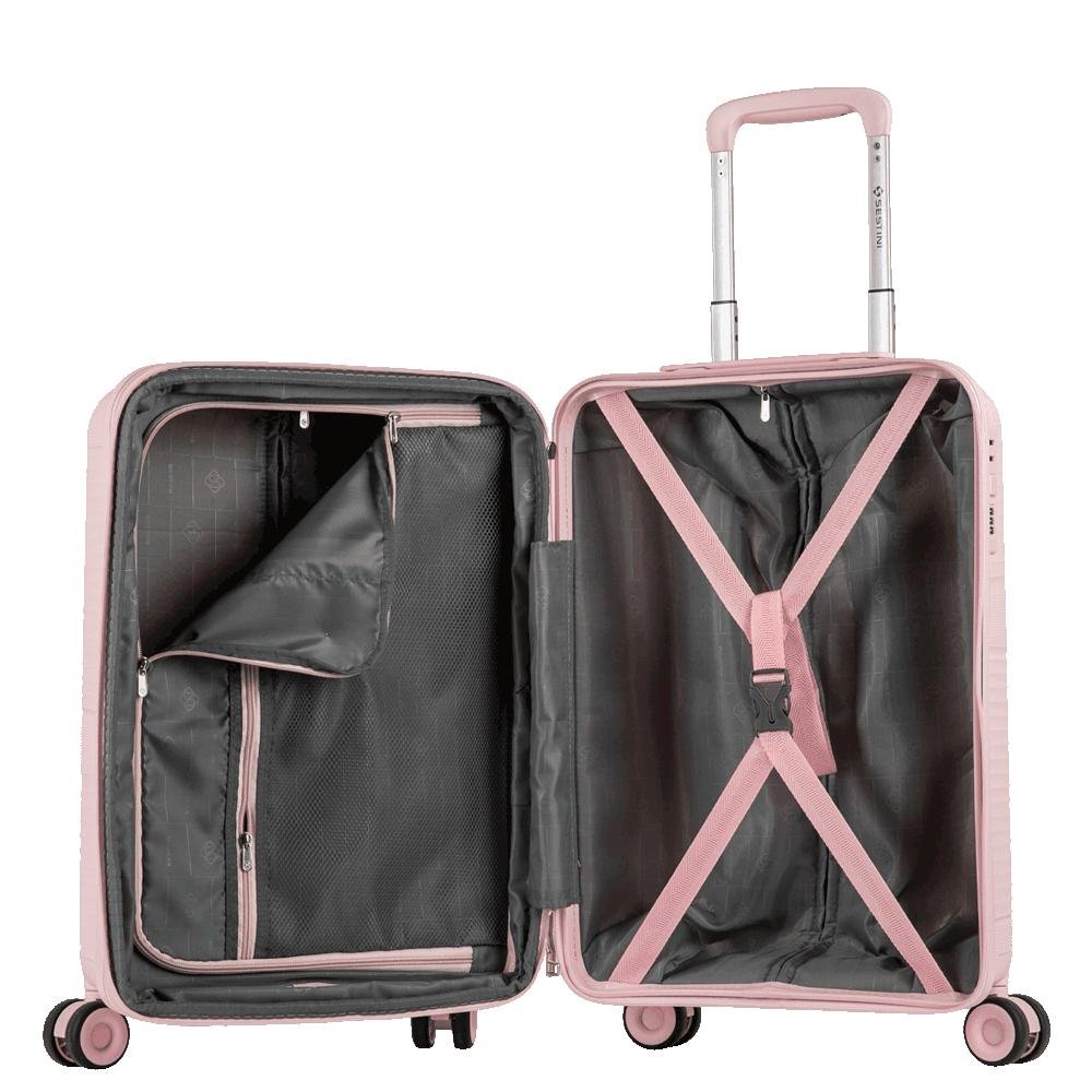 Mala de Viagem Bordo com Rodas 360º PP Joy - Rosa Rosa 5