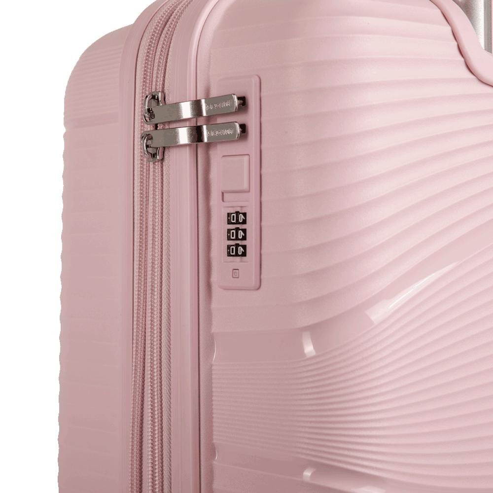 Mala de Viagem Bordo com Rodas 360º PP Joy - Rosa Rosa 6