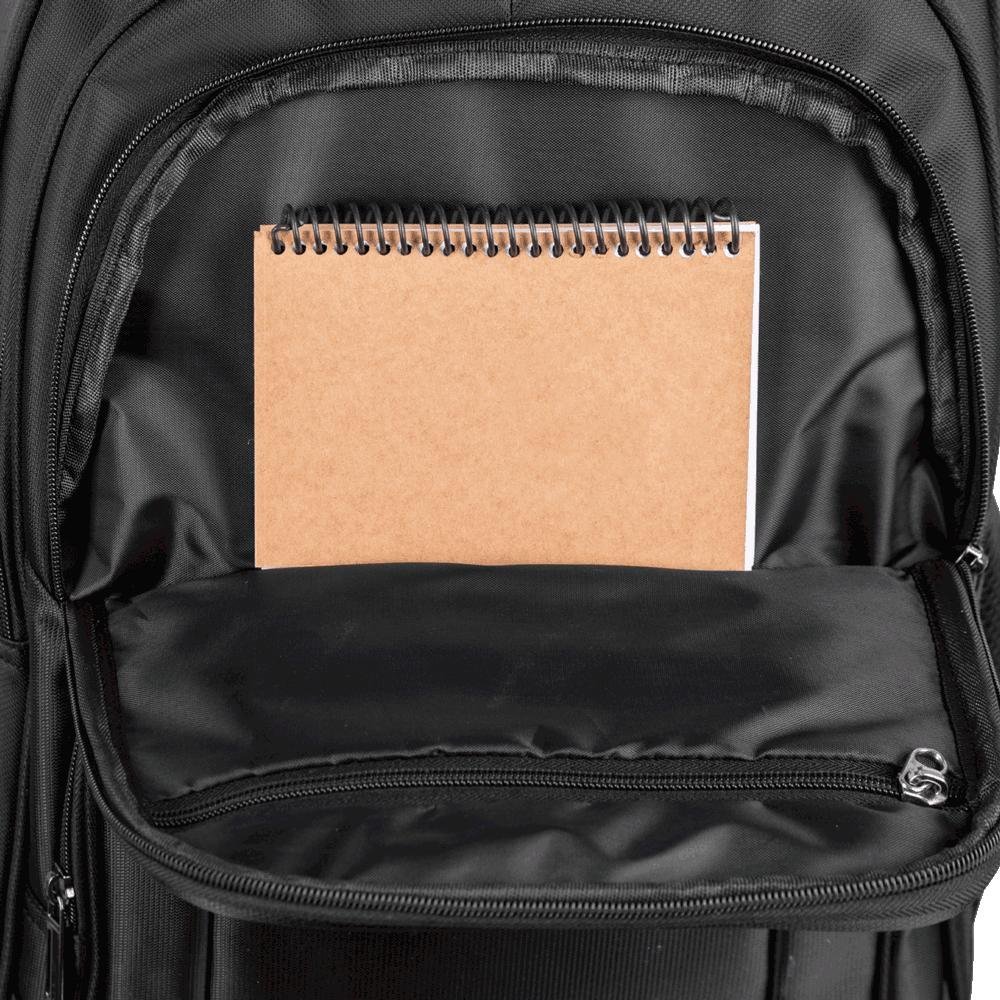 Mochila Grande 2 Compartimentos Notebook 15,6 Sestini Impact - Preto Preto 7