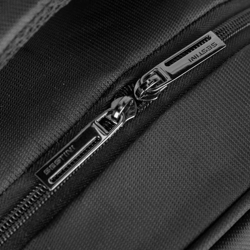 Mochila Grande 2 Compartimentos Notebook 15,6 Sestini Impact - Preto Preto 9