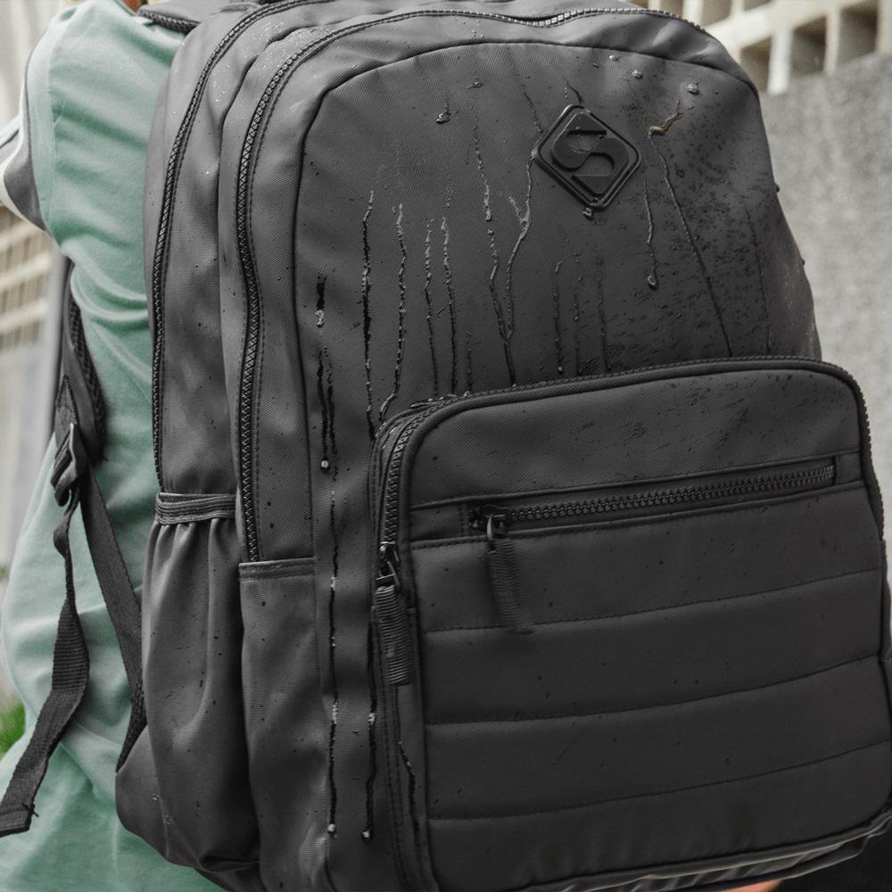 Mochila  2 Compartimentos Sestini College Hydroblock - Preto Preto 14