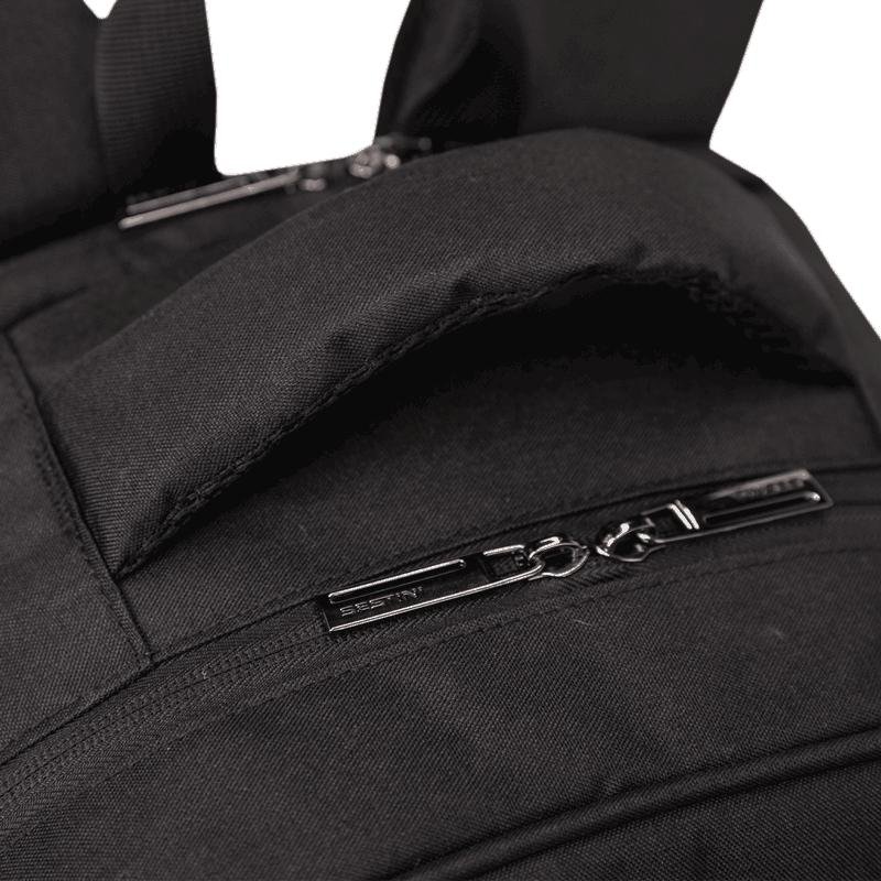 Mochila Grande 2 Compartimentos Notebook 15,6 Sestini Connect - Preto Preto 10