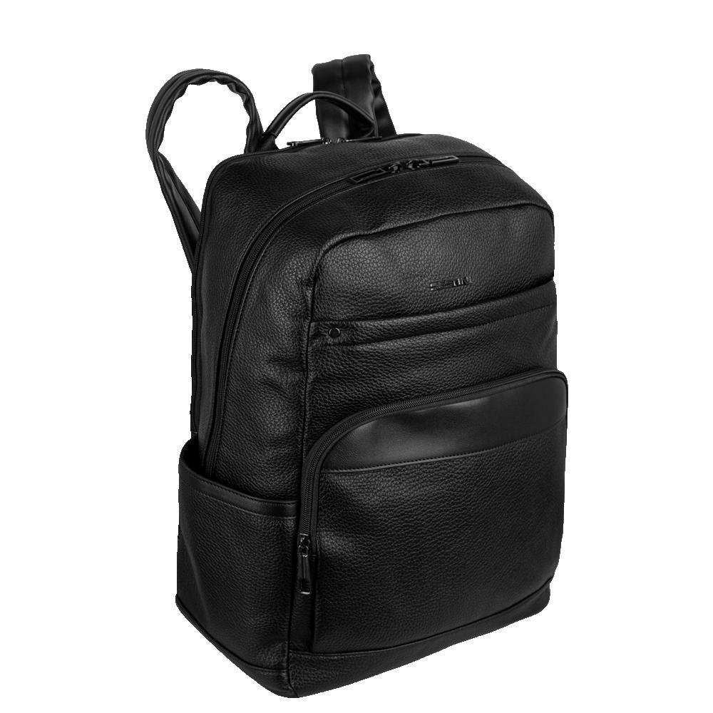 Mochila Grande 2 Compartimentos Notebook 15,6 Sestini Core - Preto Preto 2