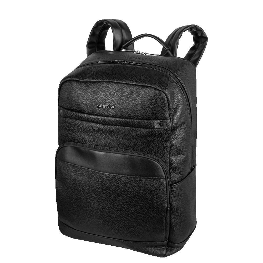 Mochila Grande 2 Compartimentos Notebook 15,6 Sestini Core - Preto Preto 3