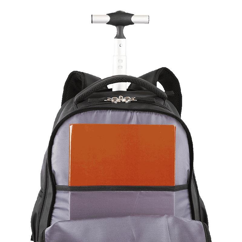 Mochila Carrinho 4 Rodas Duplas Sestini Rolling Hydroblock - Preto Preto 6