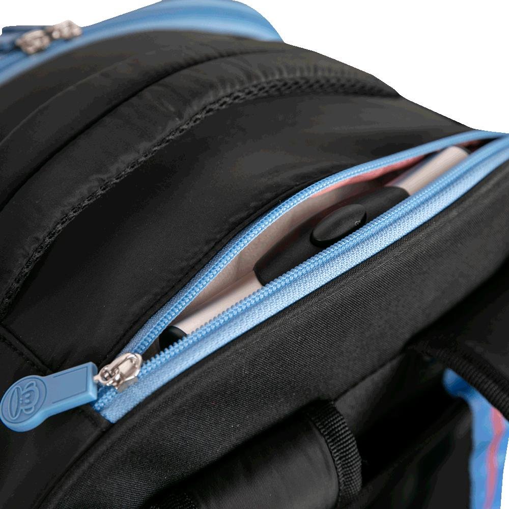 Mochila Carrinho 4 Rodas Duplas Paul Frank Fun - Preto e Rosa Preto 11