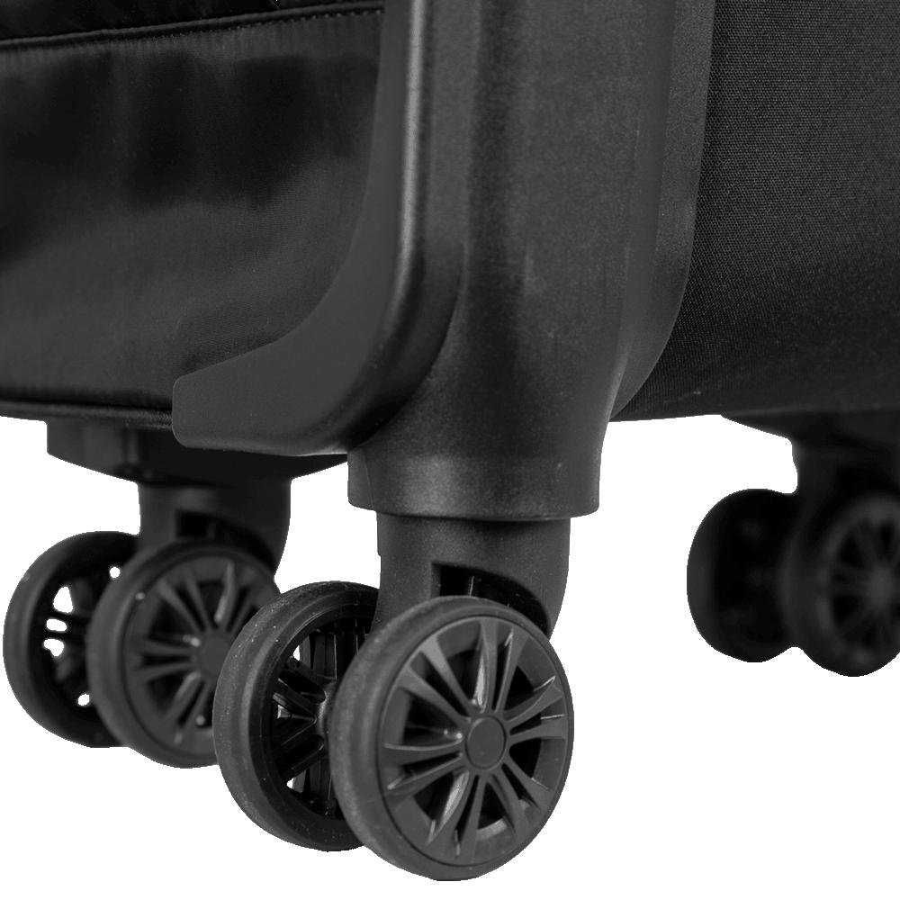 Mochila Carrinho 4 Rodas Duplas Paul Frank Fun - Preto e Rosa Preto 13