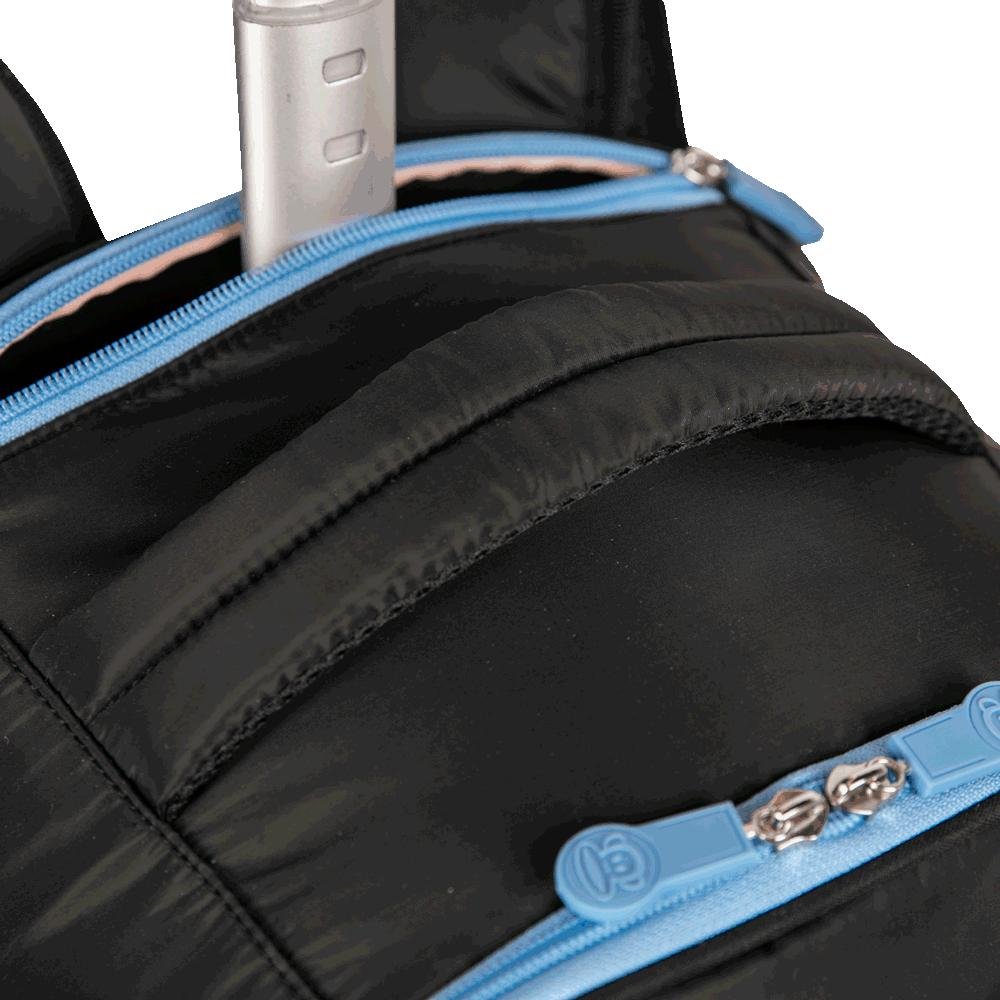 Mochila Carrinho 4 Rodas Duplas Paul Frank Fun - Preto e Rosa Preto 9