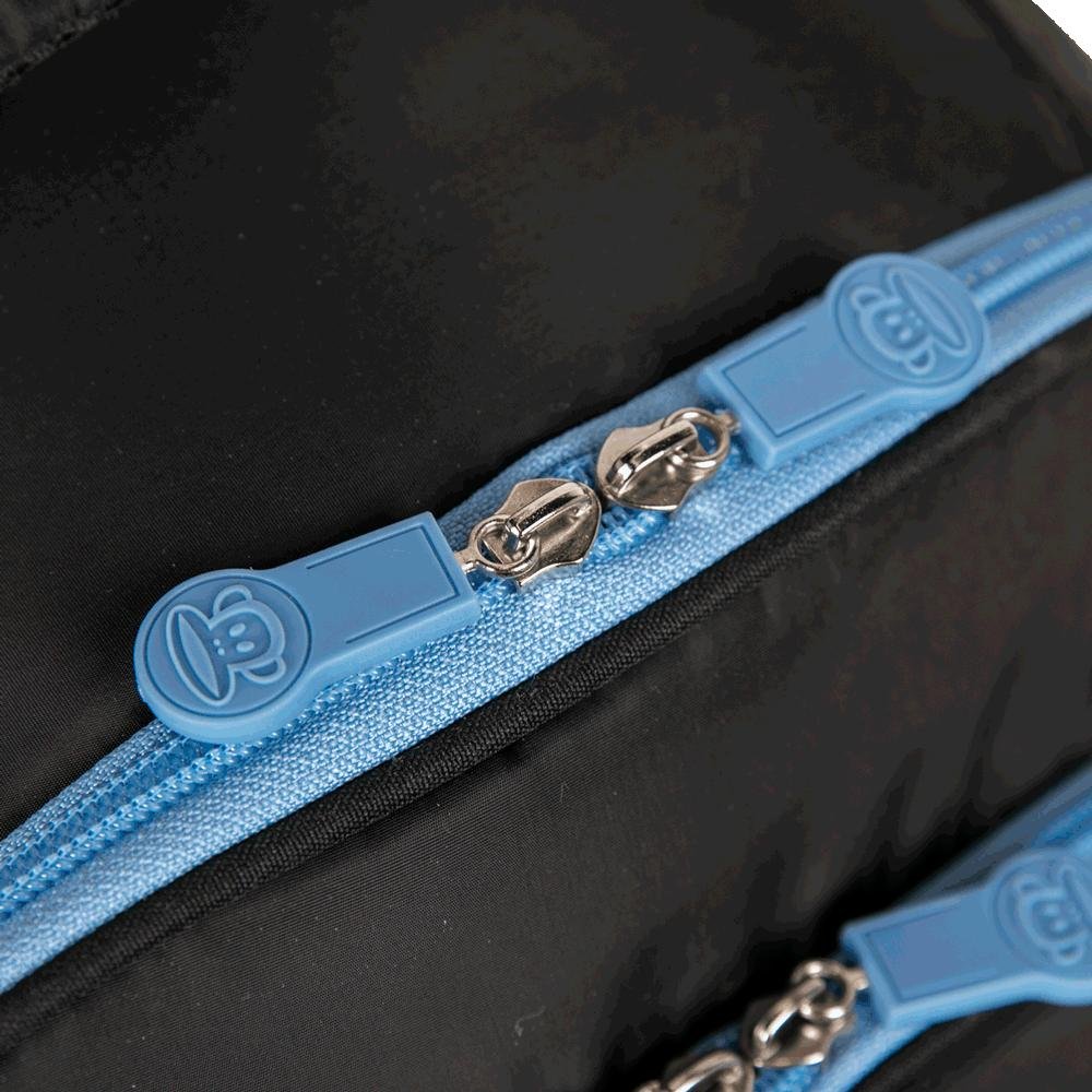 Mochila Carrinho 4 Rodas Duplas Paul Frank Fun - Preto e Rosa Preto 10