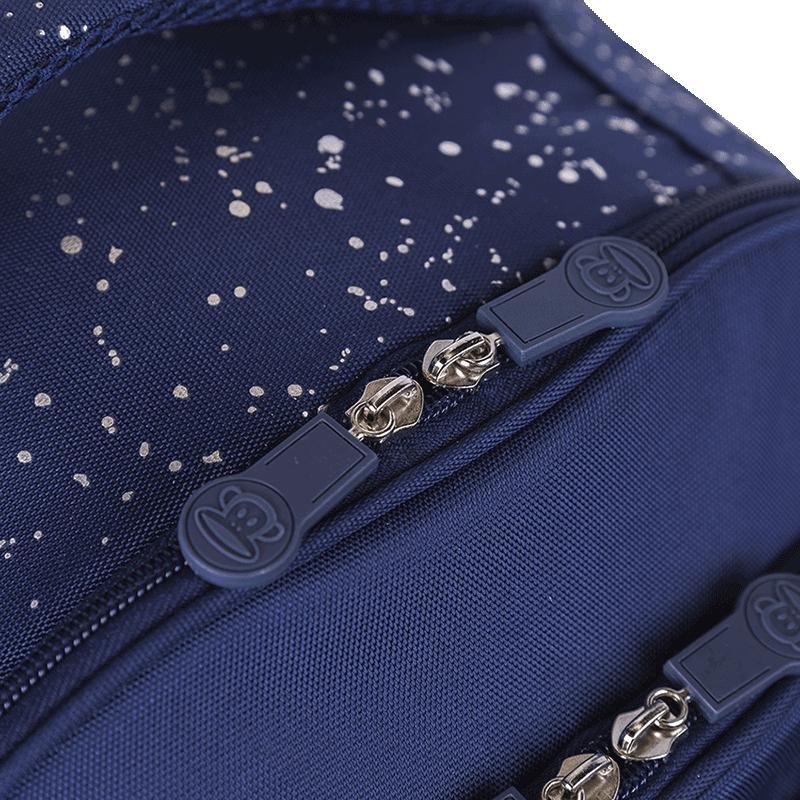 Mochila Carrinho 4 Rodas Paul Frank Styles -Silver N Blue Azul 11