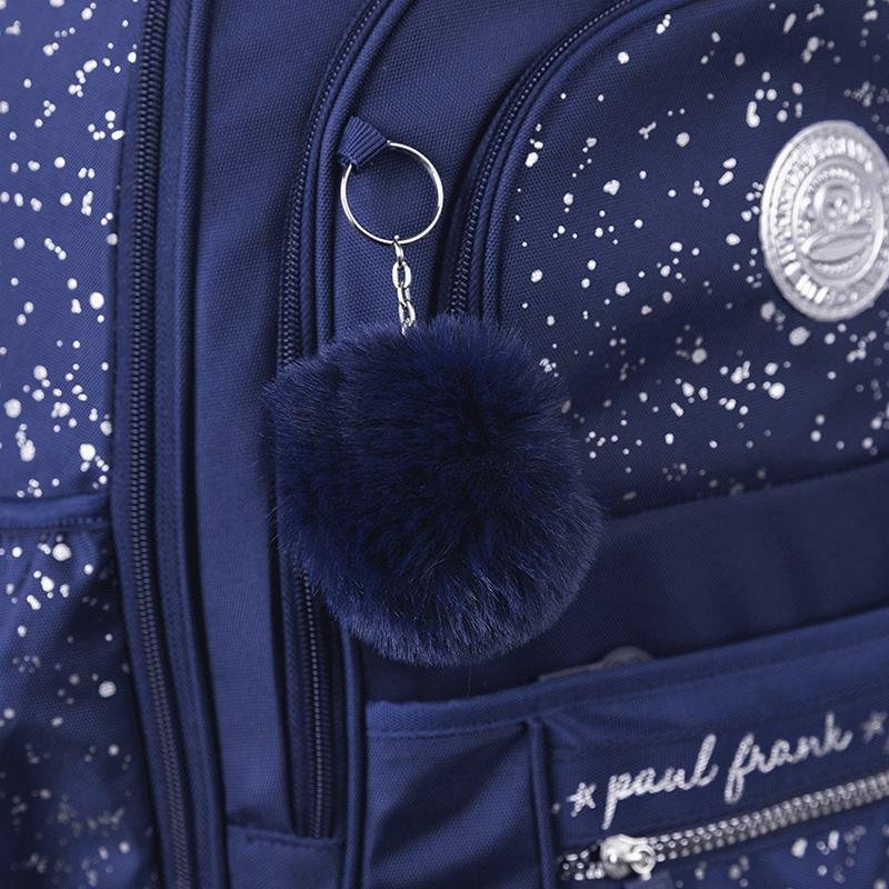 Mochila Carrinho 4 Rodas Paul Frank Styles -Silver N Blue Azul 12