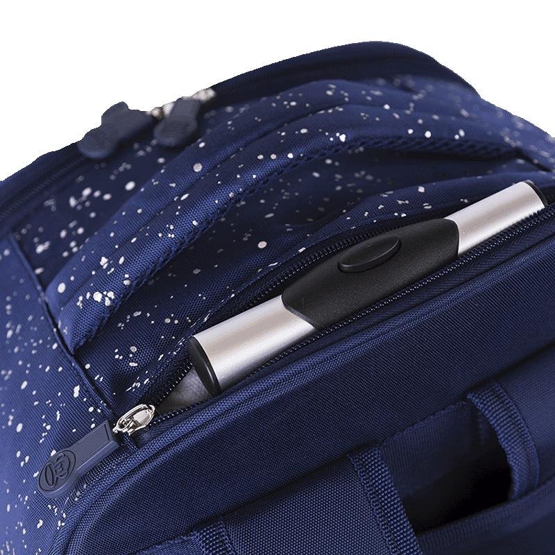 Mochila Carrinho 4 Rodas Paul Frank Styles -Silver N Blue Azul 13