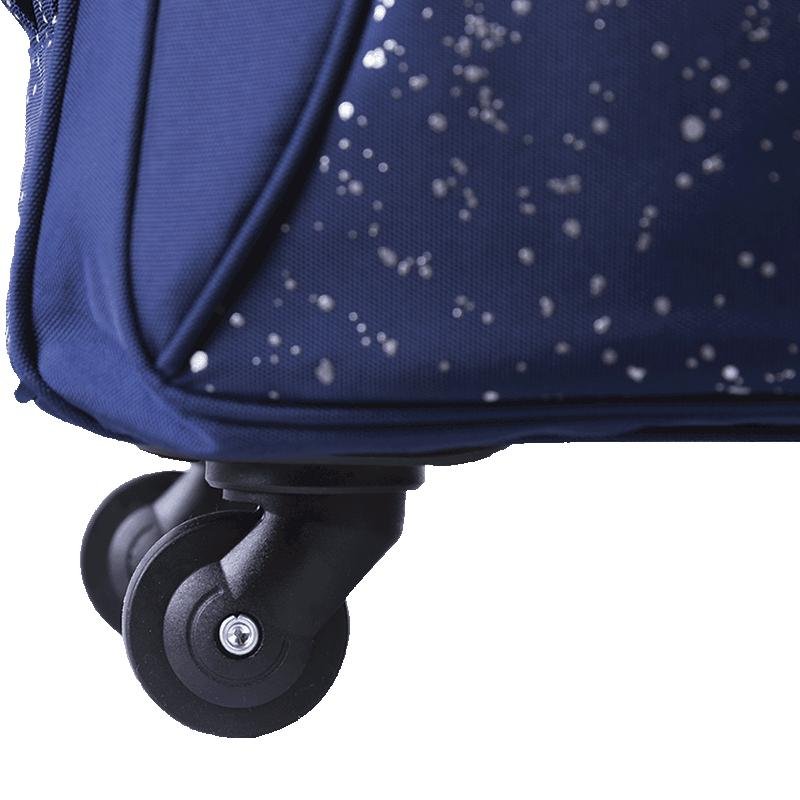 Mochila Carrinho 4 Rodas Paul Frank Styles -Silver N Blue Azul 14