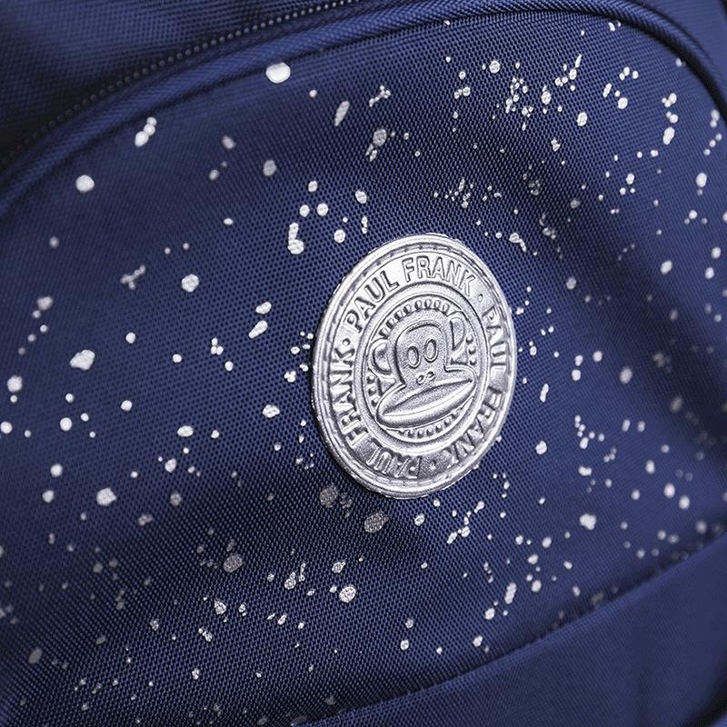 Mochila Carrinho 4 Rodas Paul Frank Styles -Silver N Blue Azul 15