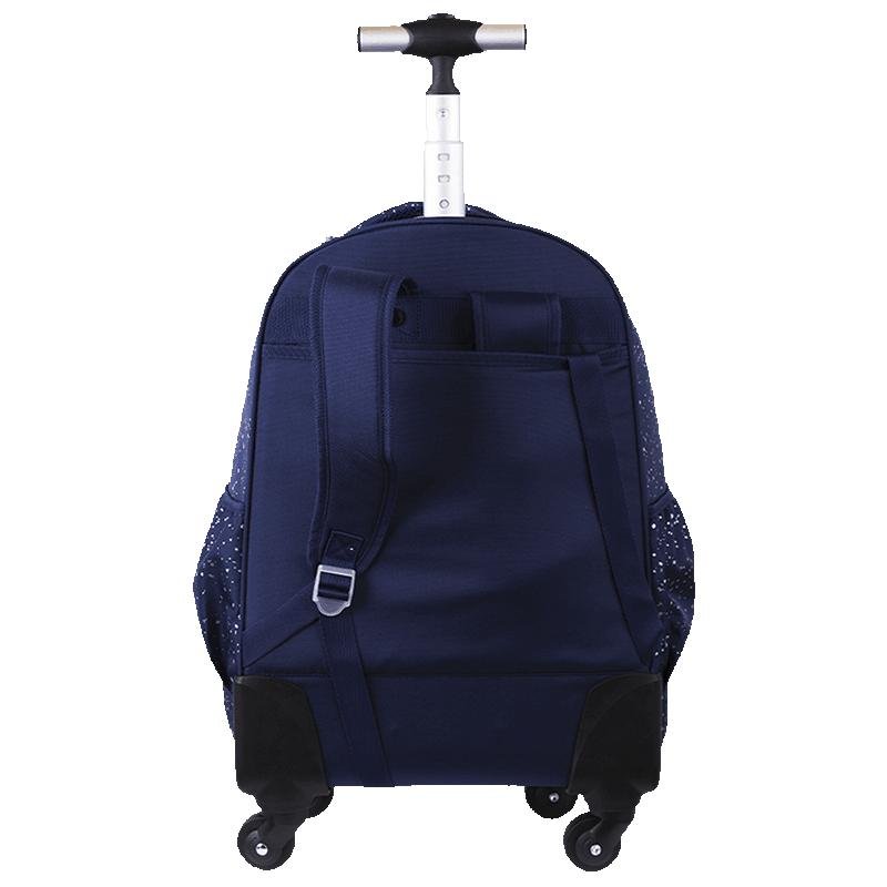 Mochila Carrinho 4 Rodas Paul Frank Styles -Silver N Blue Azul 4