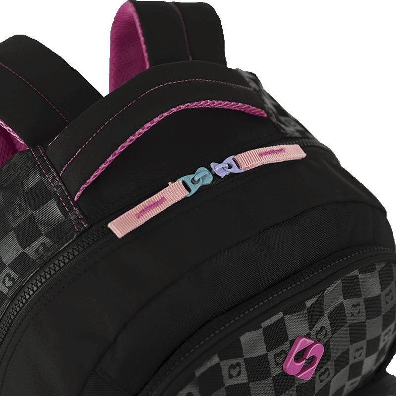 Mochila Grande Sestini Color Pop - Preto Preto 9