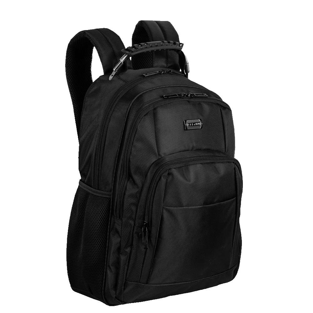Mochila Grande 2 Compartimentos Cabo de Aço Notebook Sestini ST4000 - Preto Preto 2
